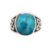 Anillo Tribal con Turquesa Plata 02