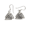 Pendientes de plata Valknut